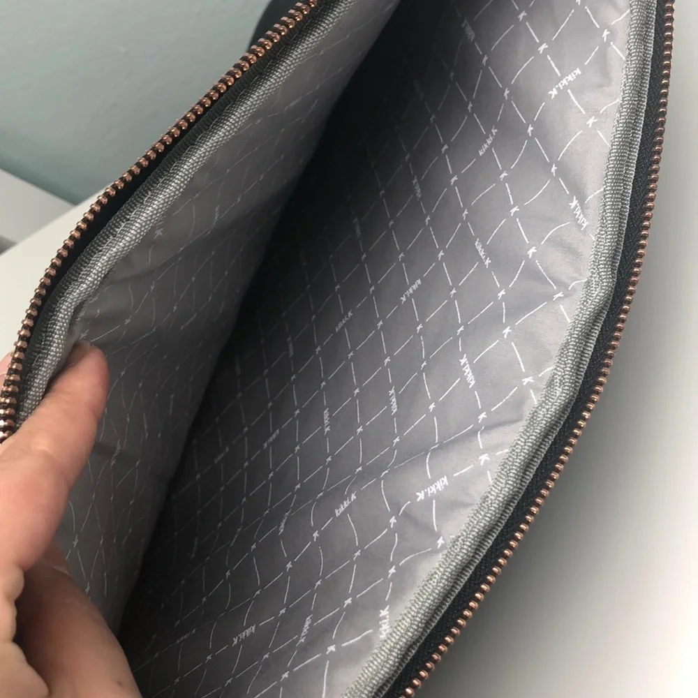 Kikki.K 13” Black Croc Leather Laptop Case